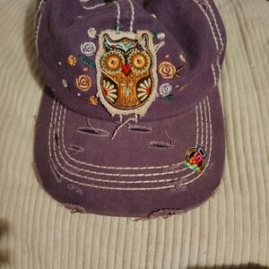 District Purple Kids Hat with Owl Design